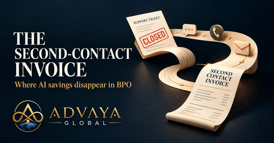 A closed support ticket loops back into another invoice, illustrating the cost of repeat customer contacts.